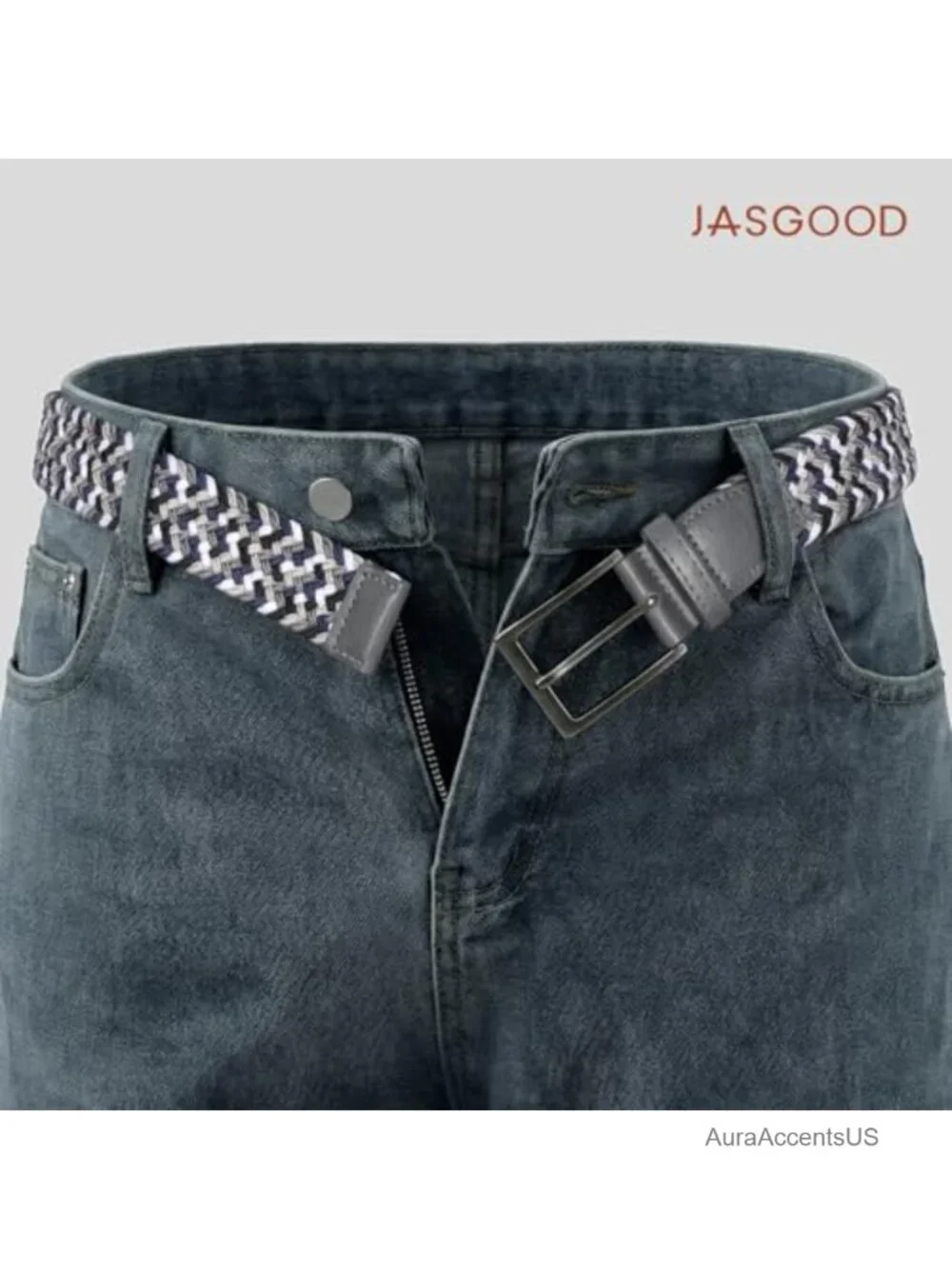 Braided Stretch Golf Belt for Men and Women Elastic Woven Fabric Rope Belts